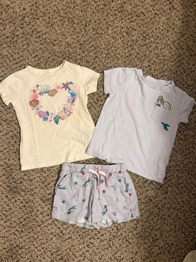 Crewcuts Mermaid & Seashell Tees & Shorts- Girls Mix ‘n Match Bundle